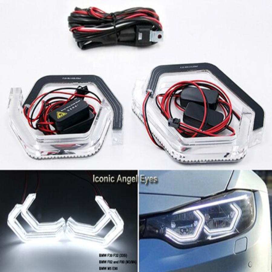 Buy White LED Angel Eyes Halo Rings For BMW 3 E90 F30 F31 M5 3D DTM LCI M4  Style (US Shipment) Online at desertcartINDIA